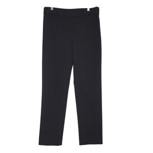 Talbots Refined Bi-Stretch Pants Black Side Zip Straight Leg Size 8 JO3069